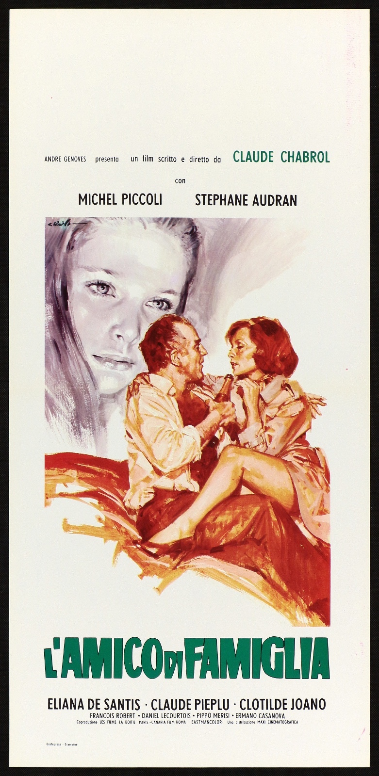 Locandina originale film L'amico di famiglia (1974) - Regia di Claude Chabrol