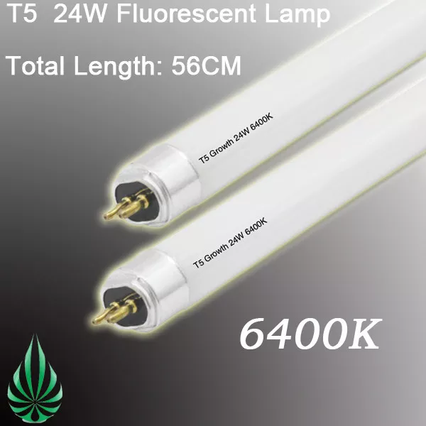 HO T5 24w Day Light High Output Fluorescent Tube 2FT Fo Hydroponics Growth 6500K