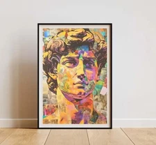 Pop art - Set of 4 posters that revisit the classics of art, the Mona Lisa 2