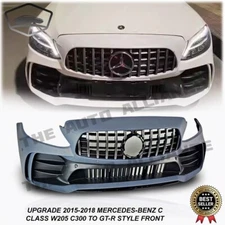 For Mercedes Benz C Class 2015-2018 W205 Upgrade to GT-R Style Front Bumper Kit