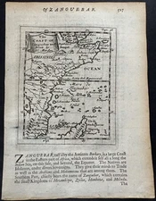 Morden - Map of East Africa (Zanguebar & Aien). 527 - 1700 Geography Rectified