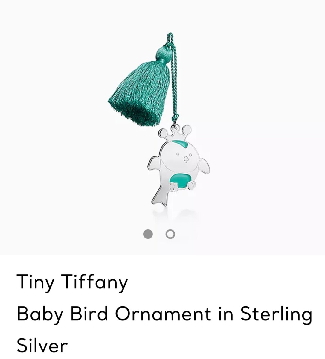 ティファニー　ベビーバード　オーナメント NEW-Tiny Tiffany Baby Bird ornament in Sterling Silver | eBay