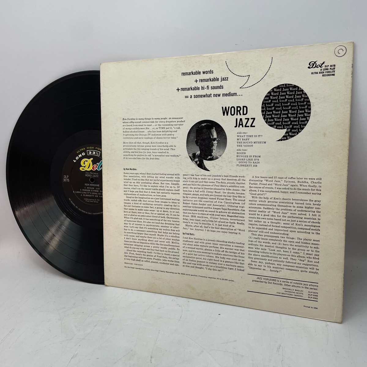 Ken Nordine ft. Fred Katz Group ‎Word Jazz Vinyl LP US 1957