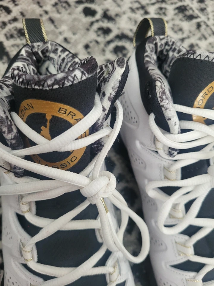 AIR JORDAN MELO M10 JBC 682784-125 TALLA 10 CLÁSICO "RETRO" Blanco Dorado Negro NUEVO Foto 4 de 4