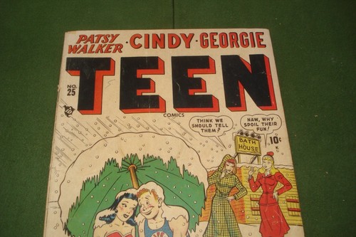 TEEN COMICS #25, TIMELY MARVEL, 1948, PATSY WALKER, SPANKING PANEL, COMIC BOOK - Bild 2 von 12