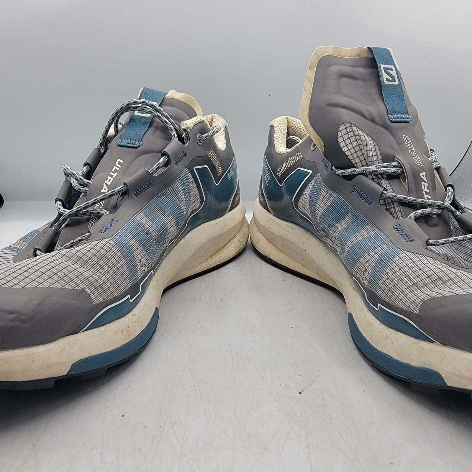 Scarpe da trekking Salomon Ultra Raid Trail Run Quarry da uomo 8 5 blu grigio
