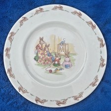 Royal Doulton Vintage Bunnykins Plate ’Telly Time’ Collectable Plate 20cm