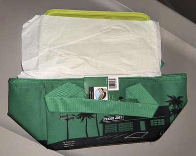 Trader Joe's Mini Insulated Tote Lunch Bag 1.5 Gal Green Rare