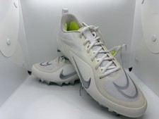 Nike Alpha Huarache Pro 8 tacchetti lacrosse bianchi da uomo taglia 13 CW4439-100 nuovi 