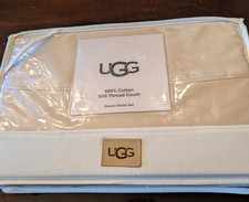UGG 100 Cotton Queen Sheet Set "Iona" Four Piece Light Sand New