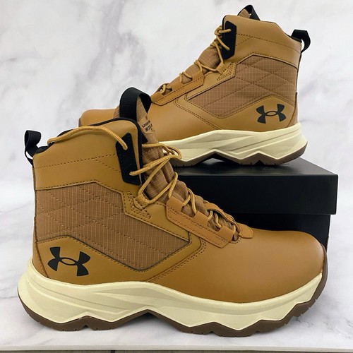 Under Armour Mens 10 UA Stellar G2 6" Brown Tactical Hiking Boots 3025578-200 - Picture 1 of 13