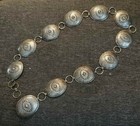 vintage sterling silver signed navajo concho belt 13 pieces museum quality — photo 1