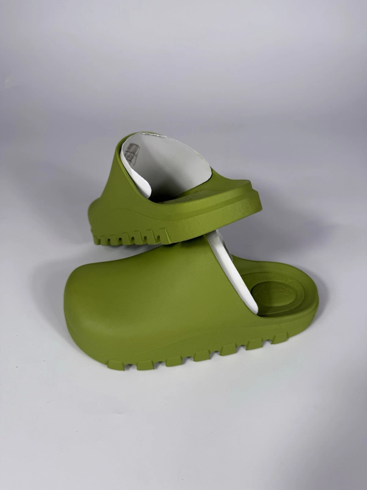 Sandali slide in schiuma verde stile Yeezy grosso taglia 39 40