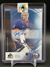 2025-26 UD SP Game Used Blue Auto RC Jakub Skarek Islanders Authentic Rookies
