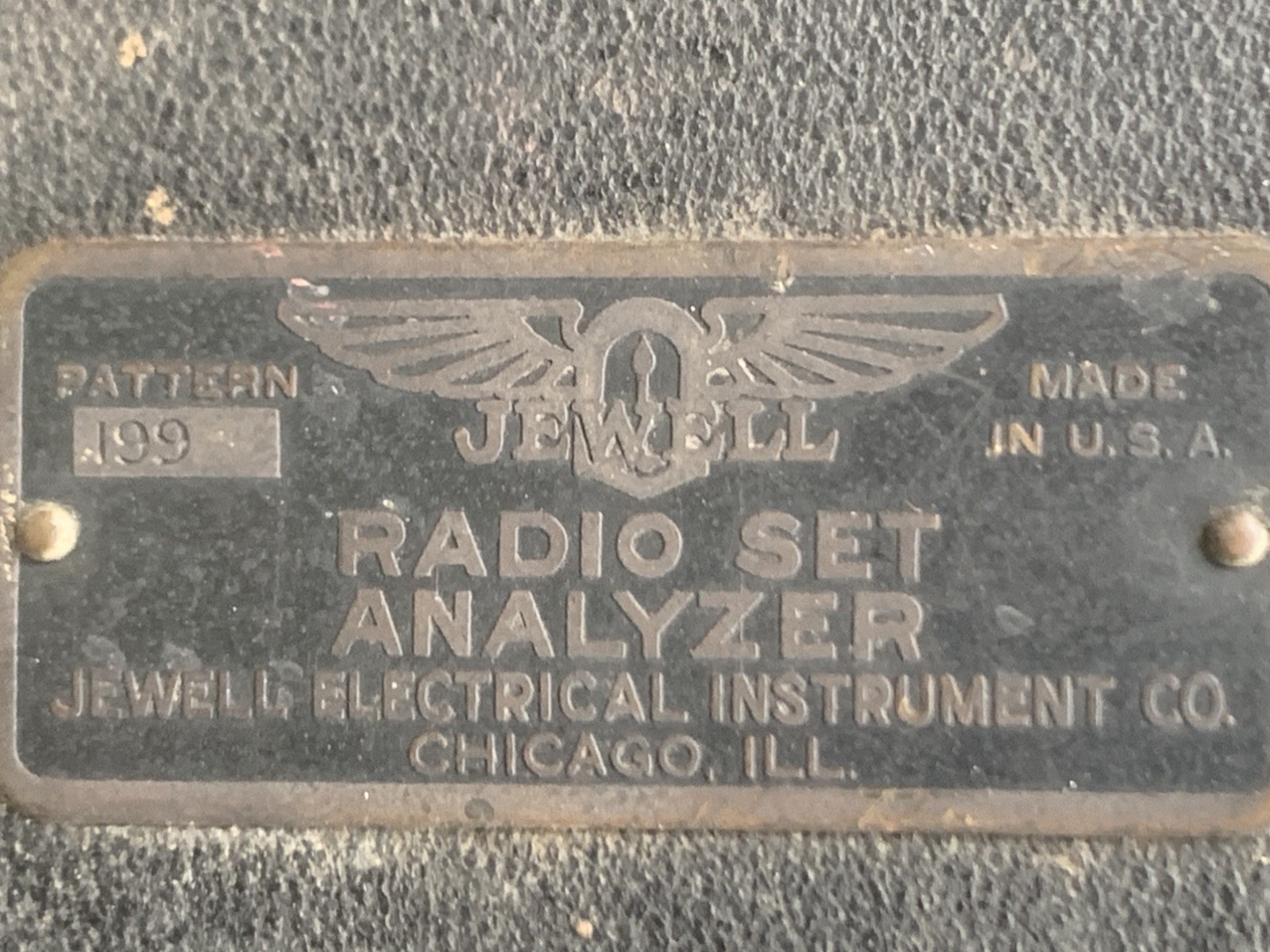 Vintage Jewell Radio Set Analyzer Chicago ILL. / AC Voltmeter not functional