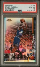 1998 FINEST REFRACTOR #196 BRYON RUSSELL PSA 10