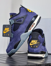 Jordan 4 “lakers” Retro Men's Black Basketball Shoes Mid-top