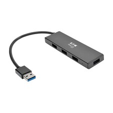 Tripp Lite U360-004-SLIM 4-Port Ultra-Slim Portable USB 3.0 SuperSpeed Hub, Blac