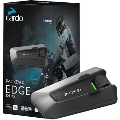 Cardo Packtalk Edge Motorrad Gegensprechanlage Mesh Bluetooth EINZELPACK Motorrad