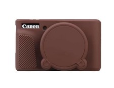 Soft Silicone Case Protective Cover Skin For PowerShot SX740 SX730 Brown