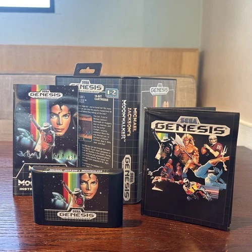New ListingMichael Jackson's Moonwalker Sega Genesis Complete CIB Video Game Box w/ Hangtab