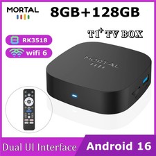 Android TV Box 8K 128GB WiFi 6 Bluetooth 5.4 Smart Media Player