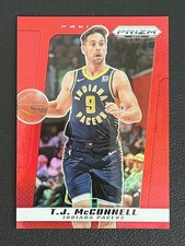T.J. McConnell 2024-25 Panini Prizm Deca Red Prizm /199 #73