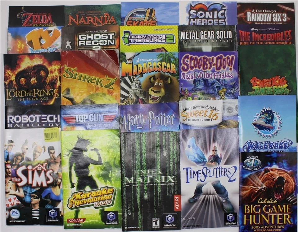 Nintendo Gamecube Game Instructions Manual Booklet - Pick & Choose Letters #A-L - Image 4 of 4