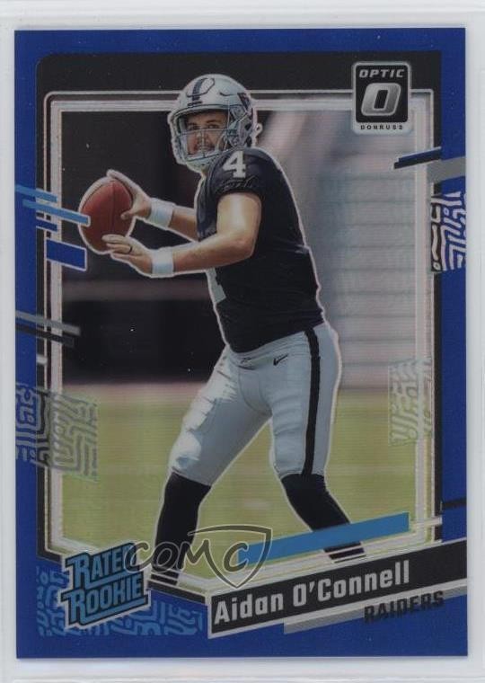 2023 Panini Donruss Optic Rated Rookie Blue Prizm /199 Aidan O'Connell #258 gb2