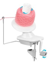 Light-Grey Yarn Winder for Crocheting - Hand-Cranked Ball Light Grey
