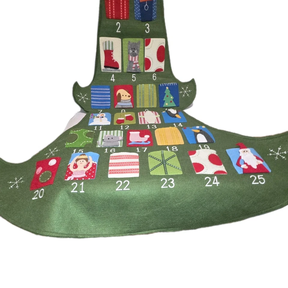 Pottery Barn Kids Advent Calendar Tree Hanging Felt Pockets 2010 Christmas  - Image 4 of 4