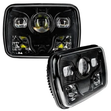 Oracle Headlight - Universal 7x6 in. 40W Replacement LED Headlight, Black Bezel,
