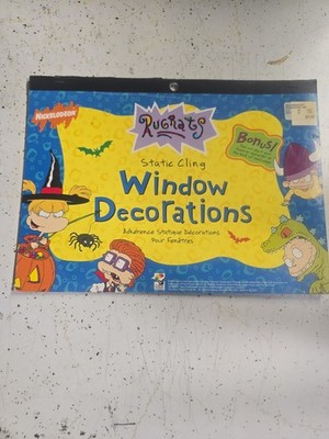 Vintage Rugrats Nickelodeon Halloween Window Clings Reusable Decals 1999