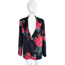 NWT LIBERTINE SEVILLE ROSE DOUBLE BREASTED SILK JACKET LARGE L