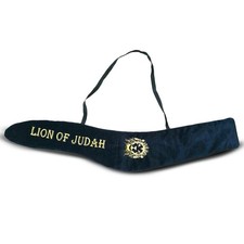 Lion Of Judah Long Velvet Yemenite Kudu kosher Shofar Bag Christian/Jewish