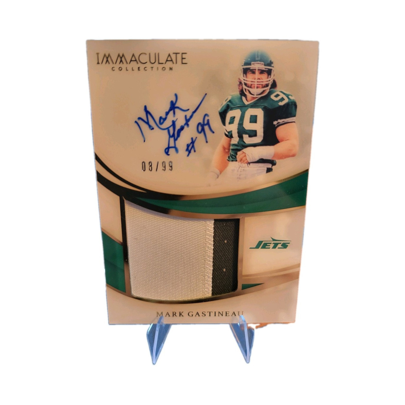 Panini 2019 Immaculate Mark Gastineau Jets Auto Memorabilia /99 PPA-MGA