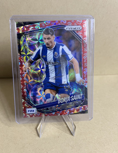 2025-26 Panini Prizm FIFA Borja Sainz Red Mojo Prizm /48 FC Porto #261