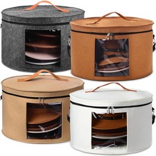 Suzile 4 Pack Large Round Foldable Hat Box for Women Storage Holds Multicolor