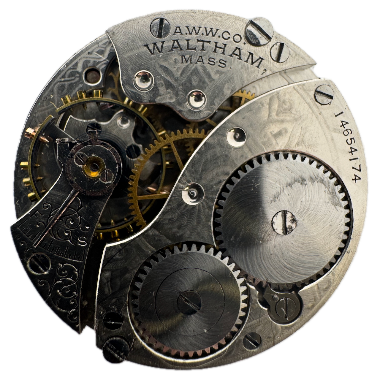 Antique 0 Size Waltham 7 Jewel Mechanical Pocket Watch Movement 110 USA