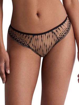 Aubade Voodoo Kiss Tanga Slips Mid Rise Slip schwarz bestickt Luxus