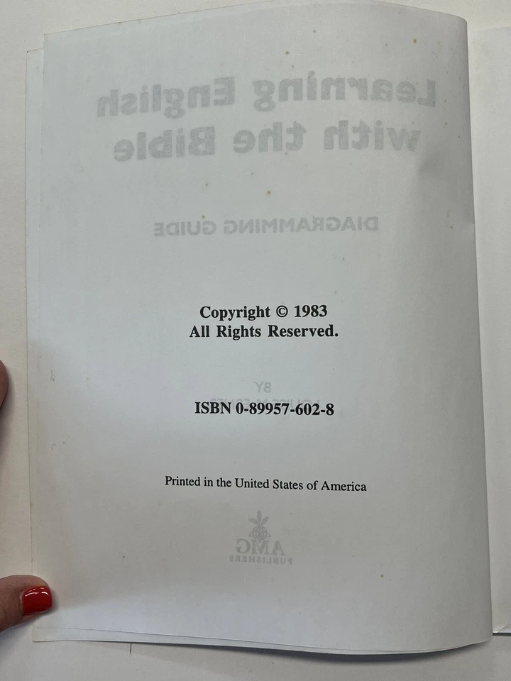 Learning English with the Bible~Diagramming Guide~Louise M Ebner 1983 PB   T5 05 - Image 3 of 4