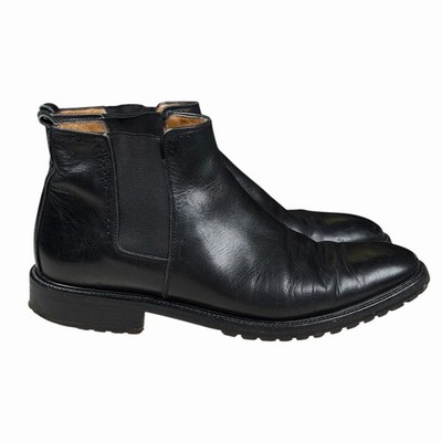 Bally Made in Italy Men s Leather Zip Chelsea Ankle Boots Men's 7.5 M Black