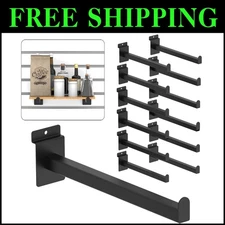 Effortless Installation 12-Pack Metal Slatwall Shelf Brackets for Modern Storage