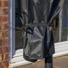 Image of 3m Hanging Banana Cantilever Garden Parasol with Cover in Black