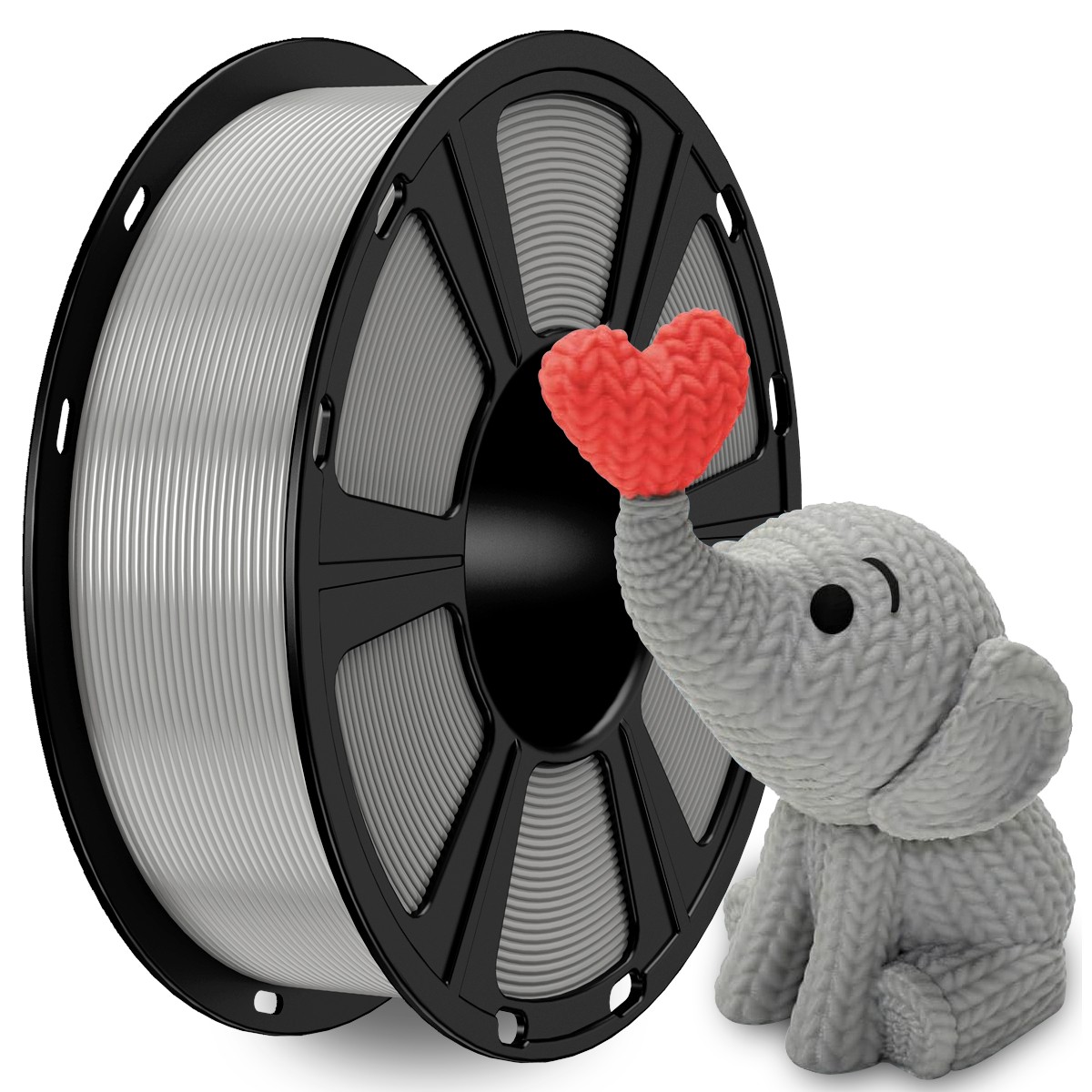 Geeetech 3D Drucker Filament PETG Grau 1,75mm 1KG Per Rolle Verbrauchsmaterial