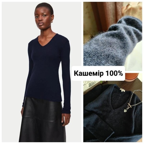 Women Jigsaw Sweater Navy Cashmere 36 / S / 44 #9LQ6