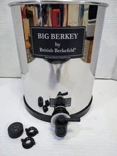Big Berkey 2.25 Gallon LOWER CHAMBER HOUSING  w/Spigot & Parts British Berkefeld