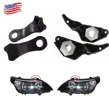 4PC Headlight Repair Bracket Clips LH RH For BMW E60 E61 5 Series 530i 525i 545i