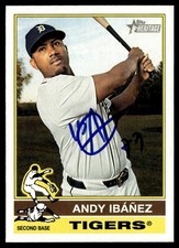 2025 Topps Heritage Baseball Andy Ibanez Detroit Tigers #94 Signed
