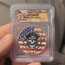 Pirate & Hayleybug Peace Love 1 oz .999 Copper Fantasy Issue Coins